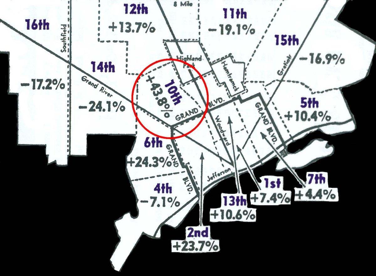 ડેટ્રોઇટ precinct નકશો